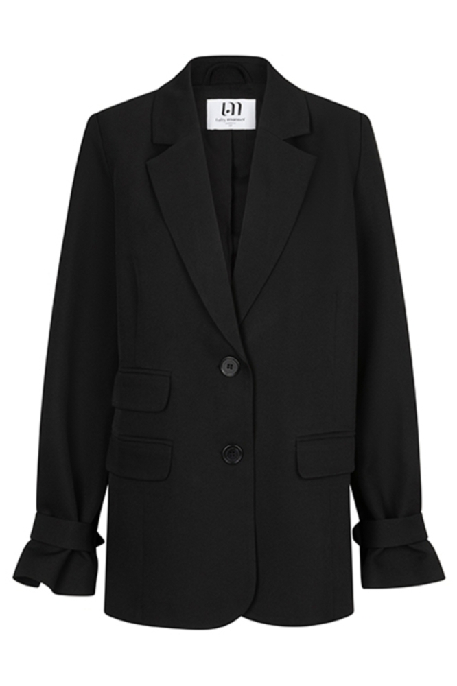 Lofty Manner zwarte dames blazer | Vooraanzicht