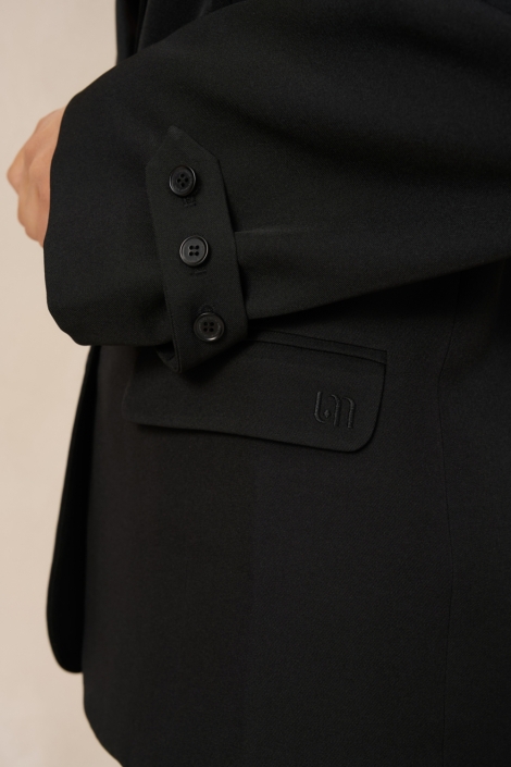 Lofty Manner zwarte dames blazer | Kleurstaal