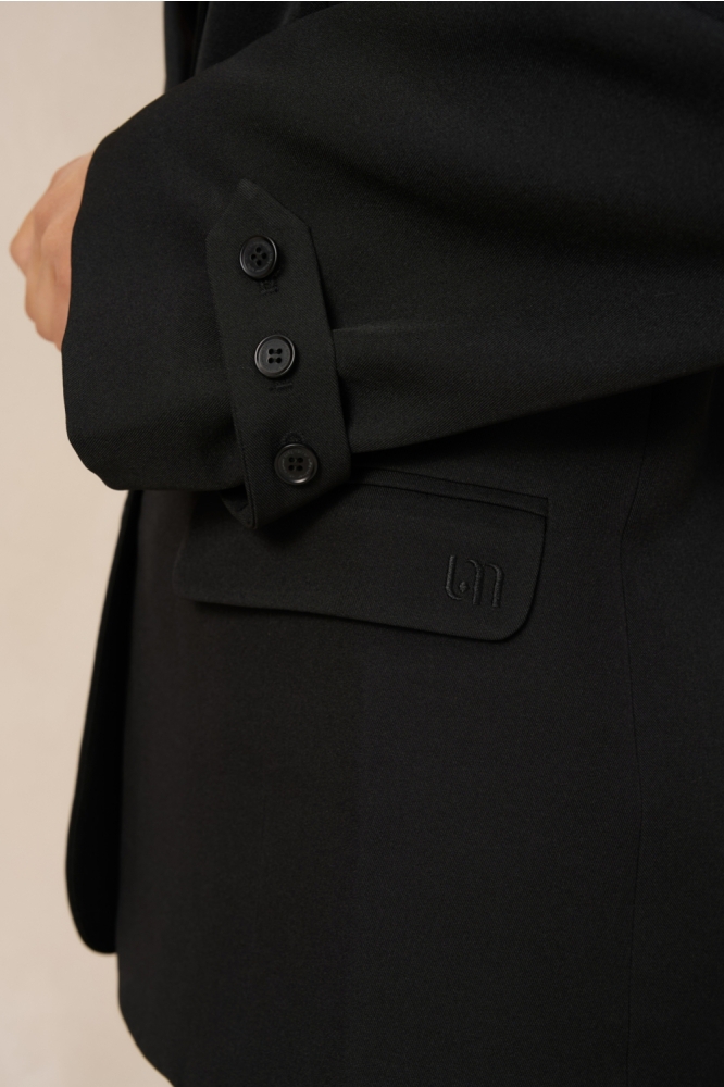 Lofty Manner zwarte dames blazer | Kleurstaal