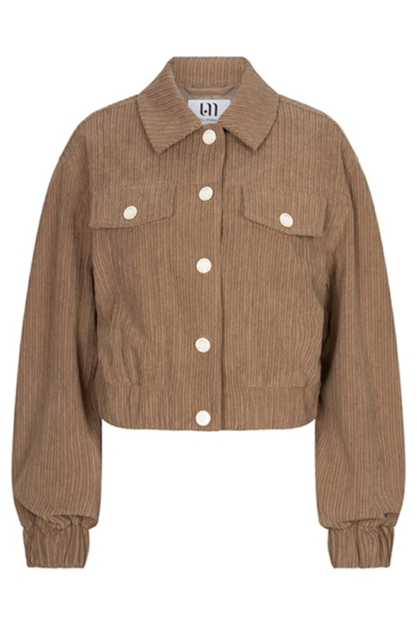 Lofty Manner taupe dames jas | Vooraanzicht