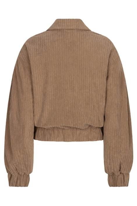 Lofty Manner taupe dames jas | Achteraanzicht