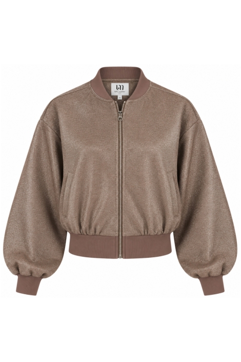 Lofty Manner taupe dames jas | Vooraanzicht