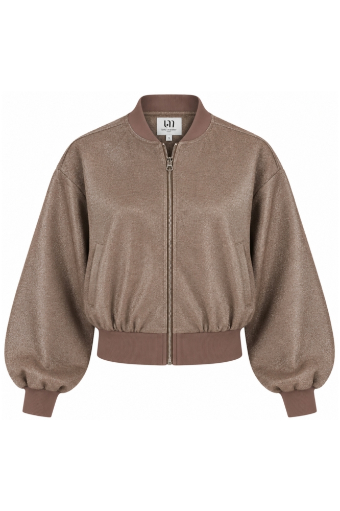 Lofty Manner taupe dames jas | Vooraanzicht