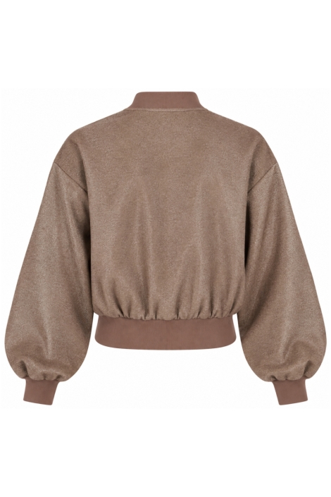 Lofty Manner taupe dames jas | Achteraanzicht