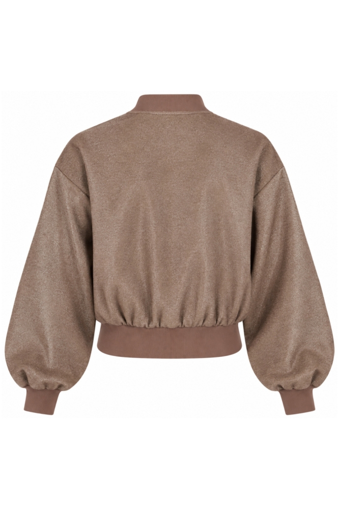 Lofty Manner taupe dames jas | Achteraanzicht