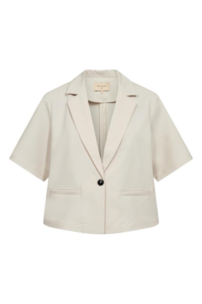 Freequent ecru dames blazer | Vooraanzicht