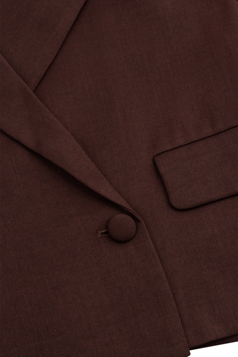 Studio Amaya bruine dames blazer | Close up