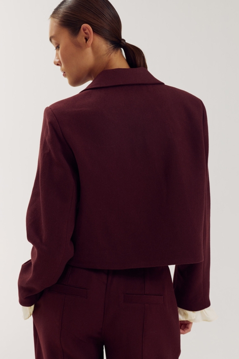 Harper & Yve rode dames blazer | Model achteraanzicht