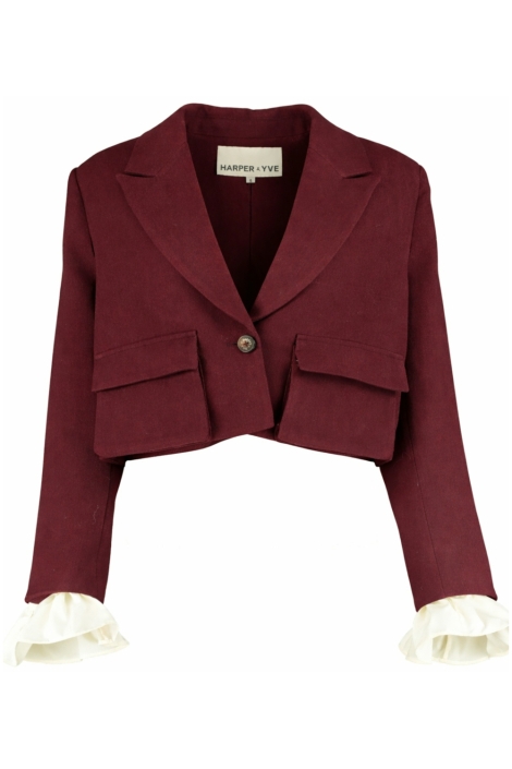 Harper & Yve rode dames blazer | Vooraanzicht
