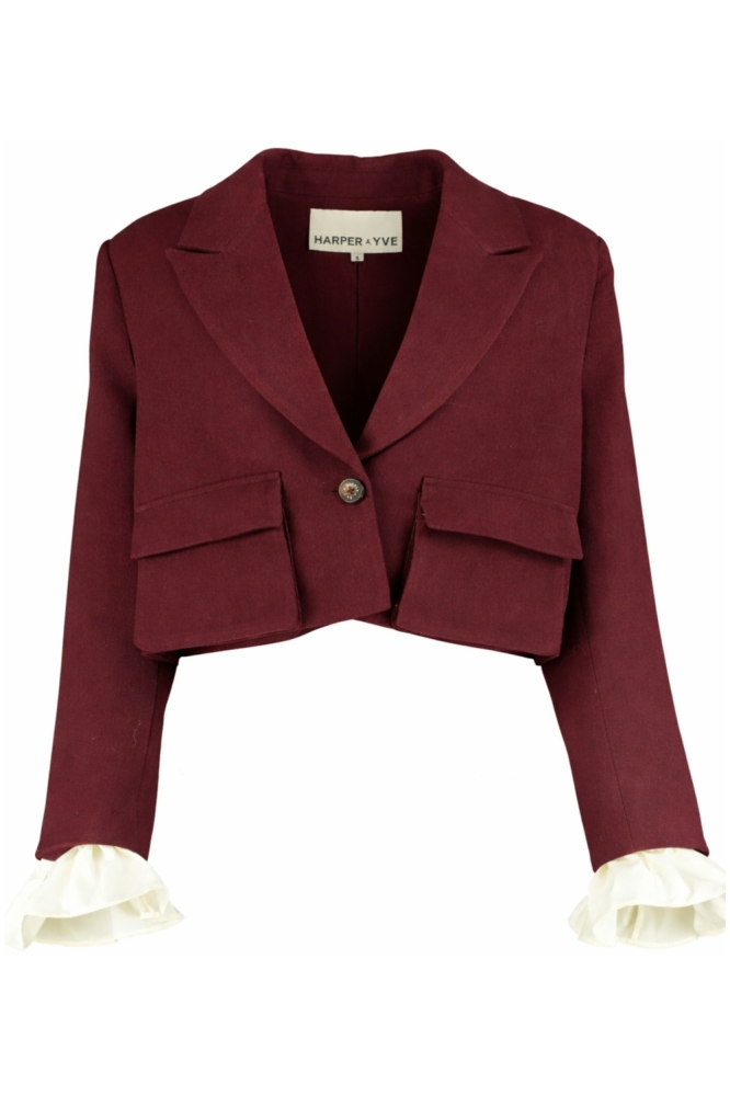Harper & Yve rode dames blazer | Vooraanzicht
