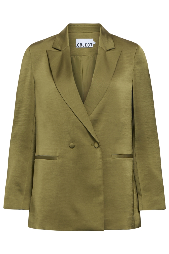 Object groene dames blazer | Vooraanzicht