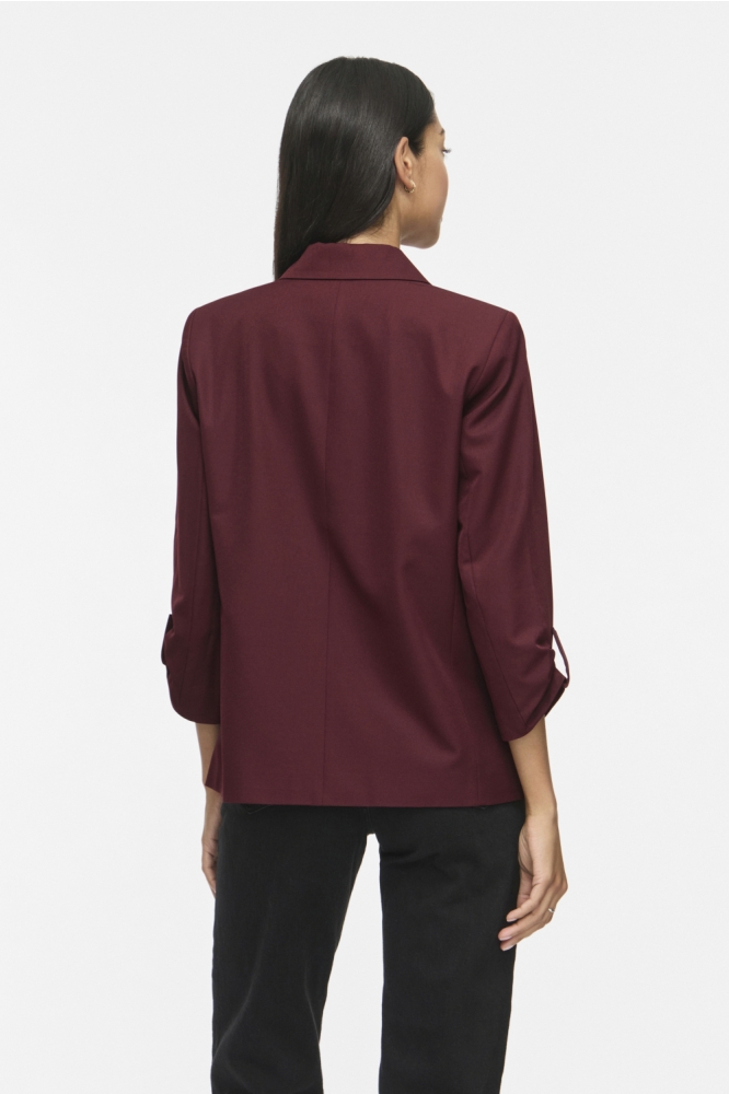 Vila bordeaux dames blazer | Model achteraanzicht