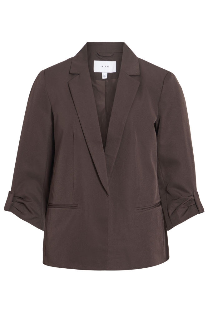 Vila bruine dames blazer | Vooraanzicht