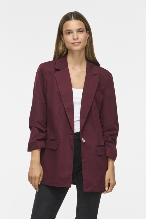 Vila bordeaux dames blazer | Model vooraanzicht