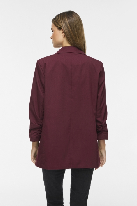Vila bordeaux dames blazer | Model achteraanzicht