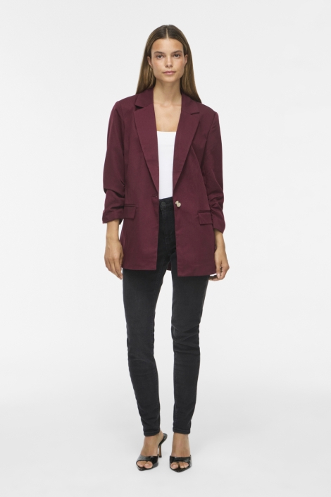 Vila bordeaux dames blazer | Model