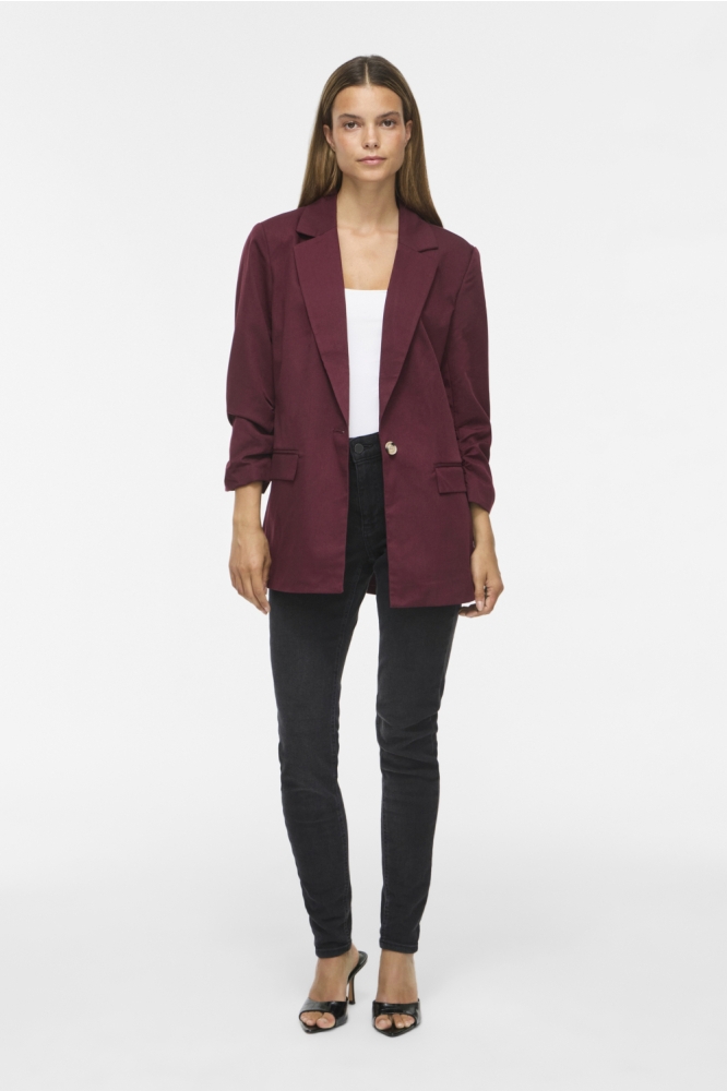 Vila bordeaux dames blazer | Model