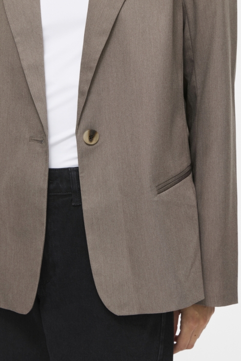 Vila camel dames blazer | Close up