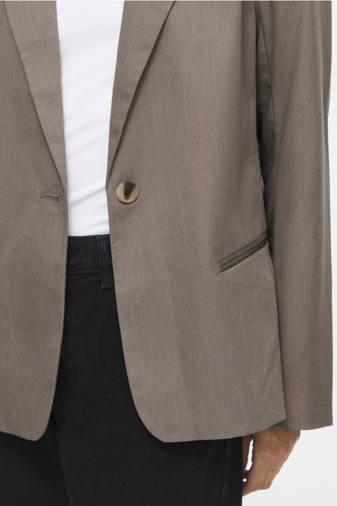 Vila camel dames blazer | Close up