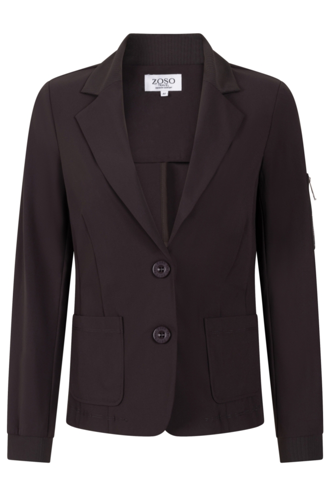 Zoso bruine dames blazer | Vooraanzicht