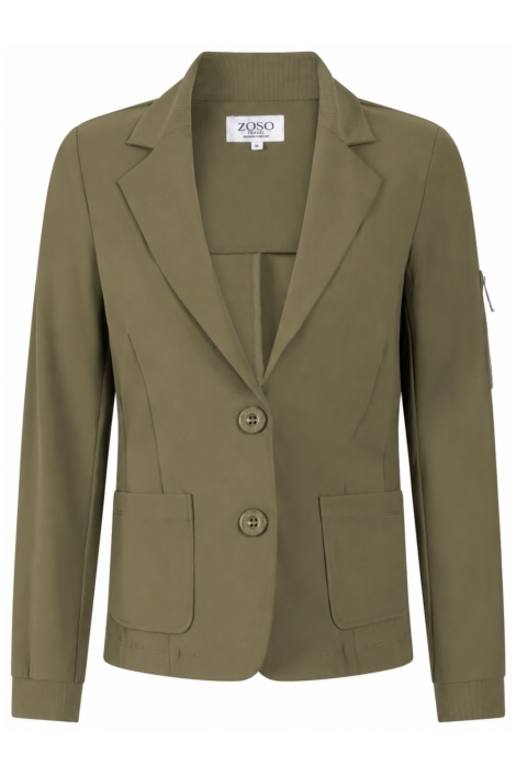 Zoso groene dames blazer | Vooraanzicht