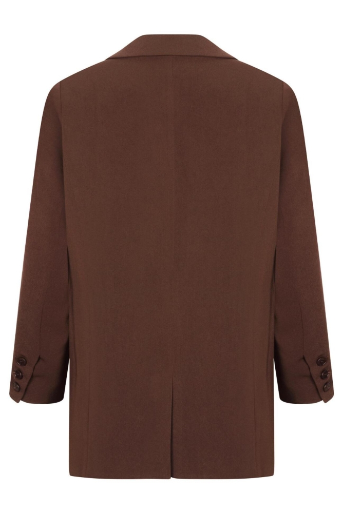 Ydence bruine dames blazer | Achteraanzicht