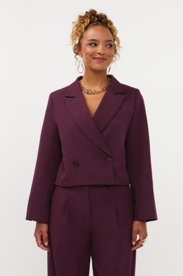 Ydence Blazer BLAZER AYLA FS2601 AUBERGINE
