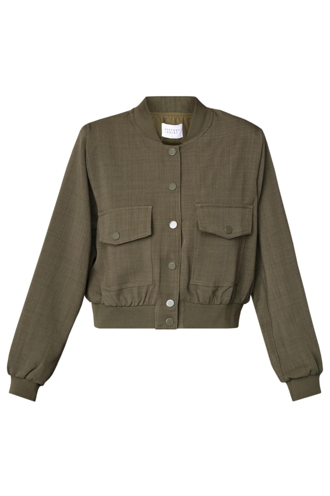 SisterS point groene dames blazer | Vooraanzicht