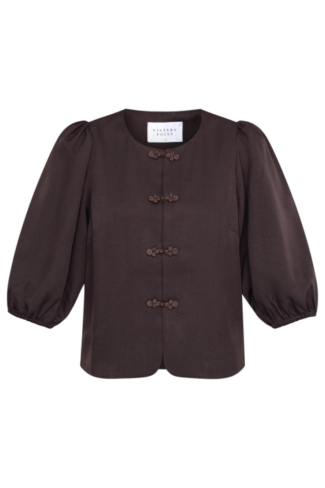 SisterS point bruine dames vest | Vooraanzicht