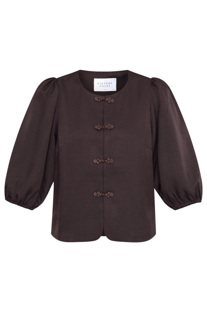 SisterS point bruine dames vest | Vooraanzicht