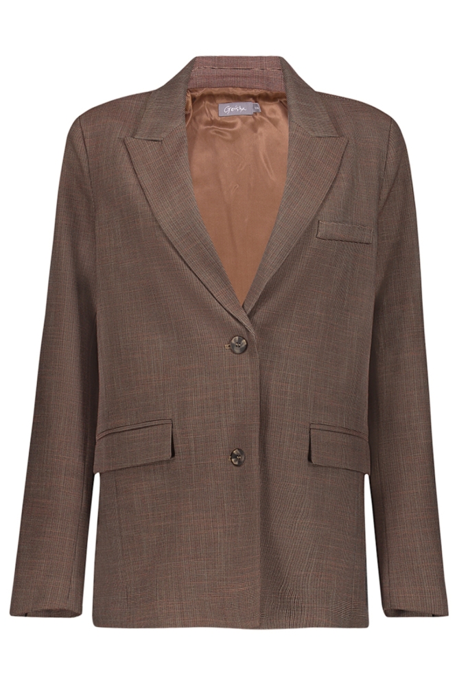 Geisha bruine dames blazer | Vooraanzicht