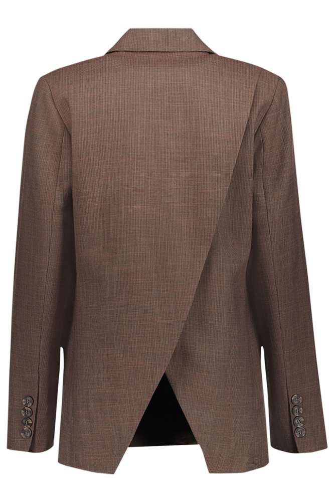 Geisha bruine dames blazer | Achteraanzicht