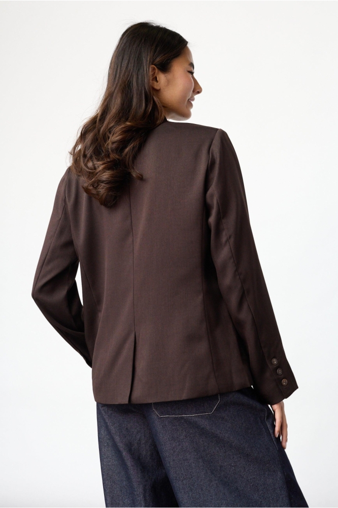 SisterS point bruine dames blazer | Model achteraanzicht