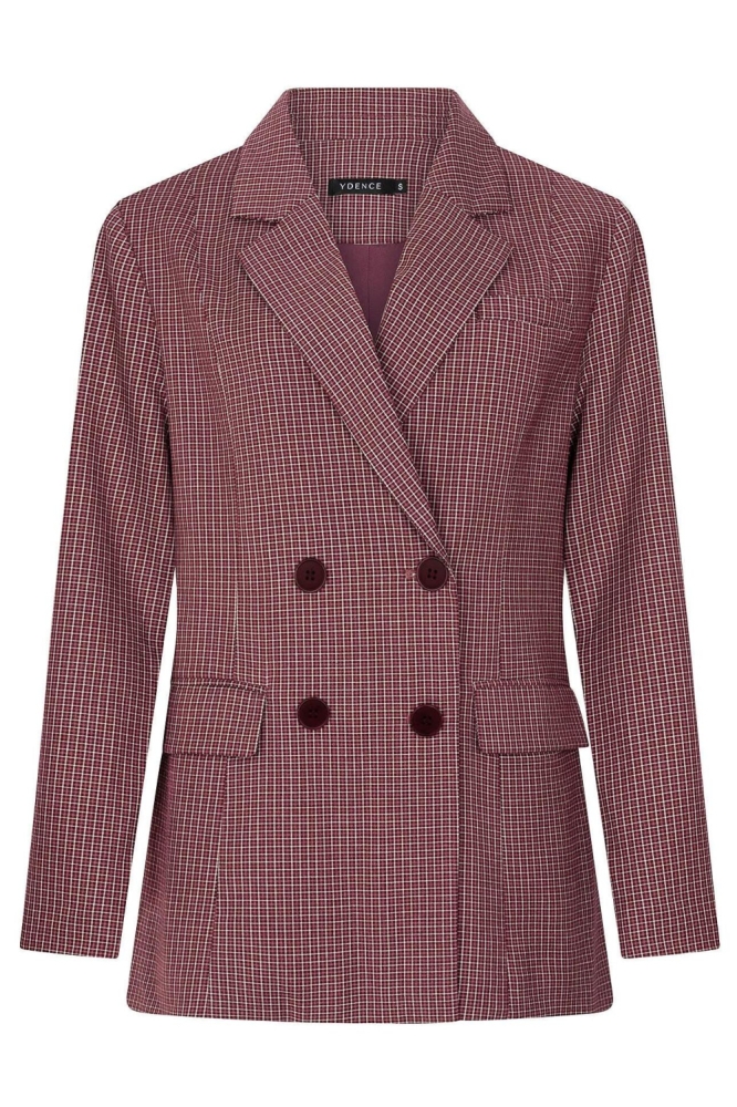 Ydence bordeaux dames blazer | Vooraanzicht