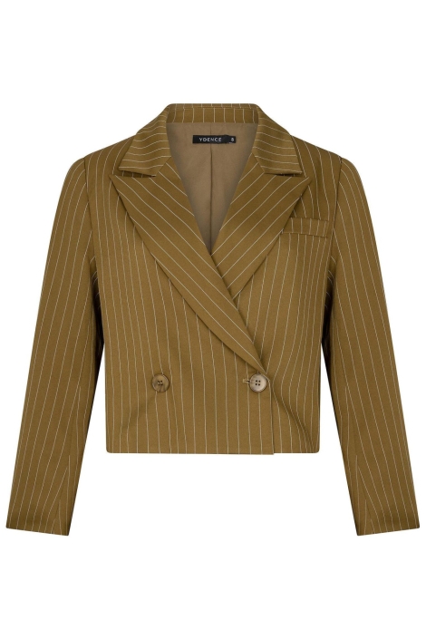 Ydence groene dames blazer | Vooraanzicht