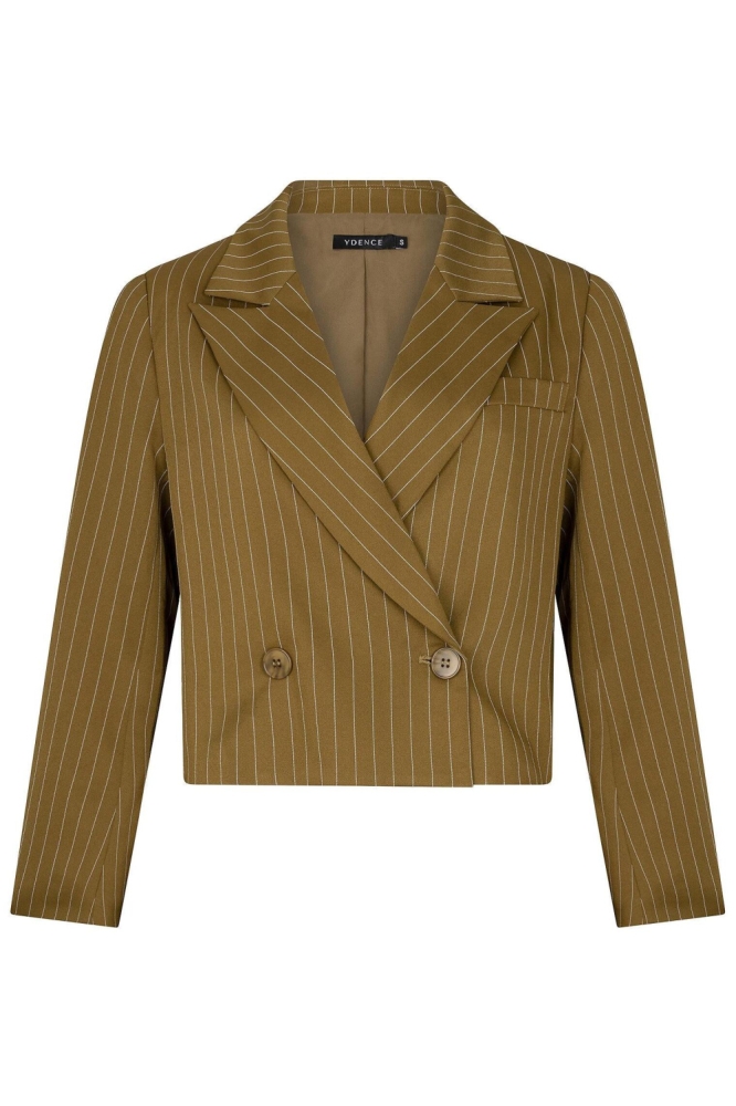 Ydence groene dames blazer | Vooraanzicht