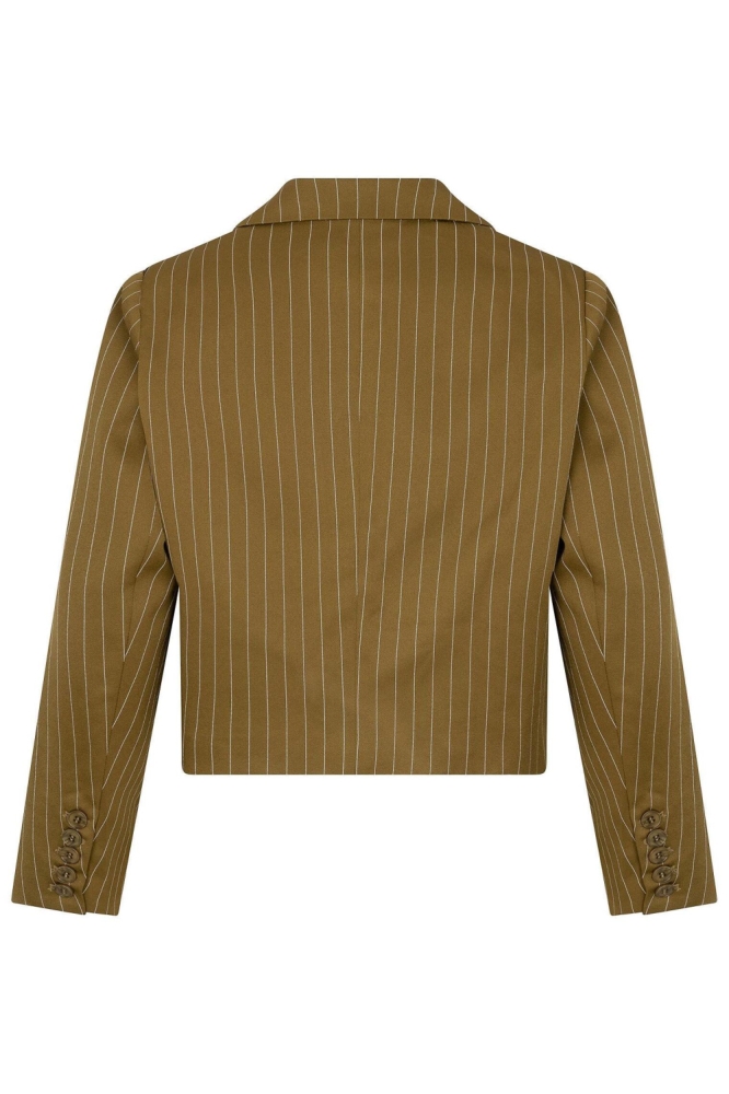 Ydence groene dames blazer | Achteraanzicht