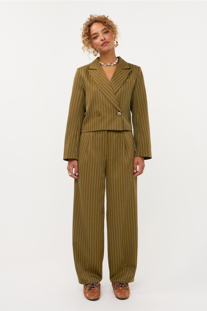 Ydence groene dames blazer | Model