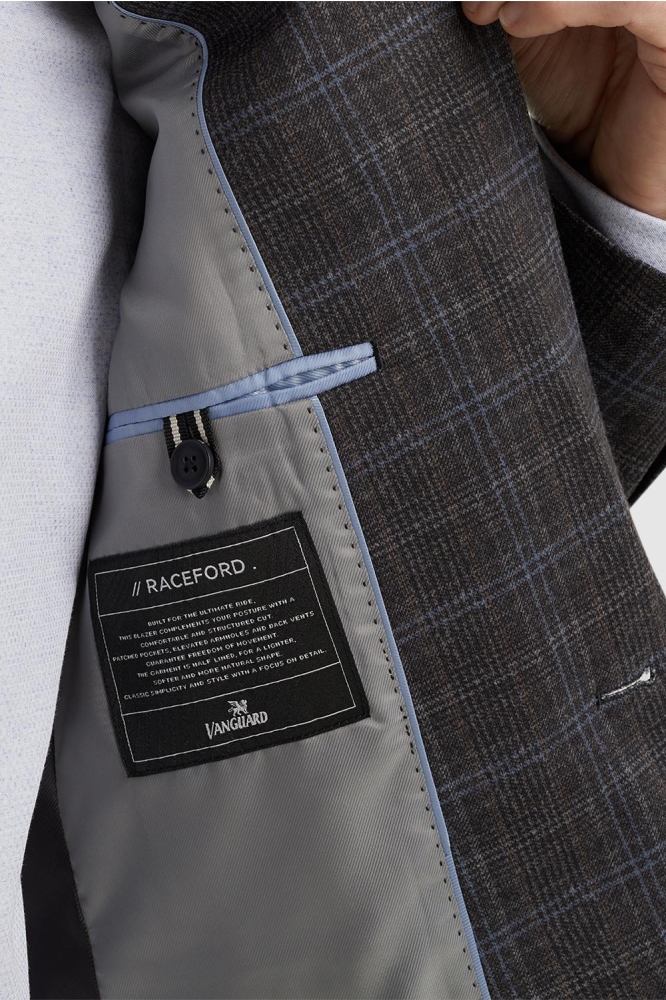 Vanguard grijze heren colbert | Close up