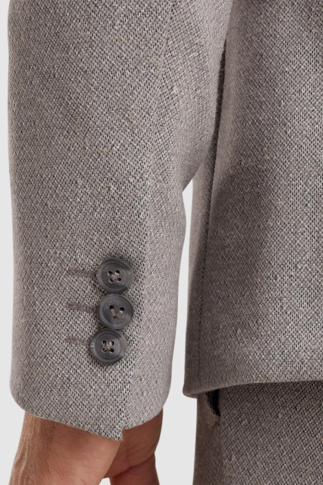 Vanguard taupe heren colbert | Close up