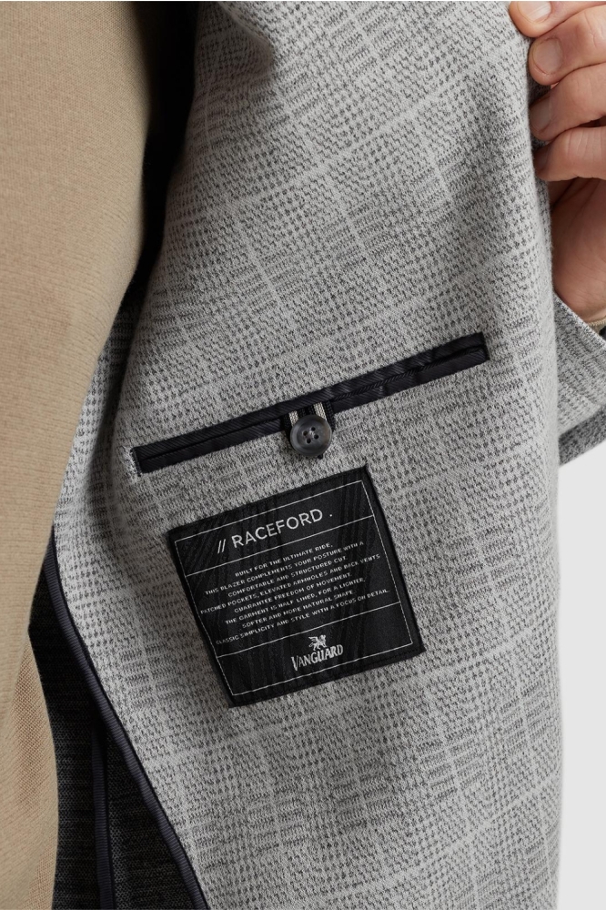 Vanguard grijze heren colbert | Close up