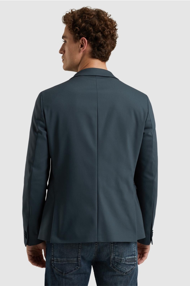 Cast Iron blauwe heren colbert | Model achteraanzicht