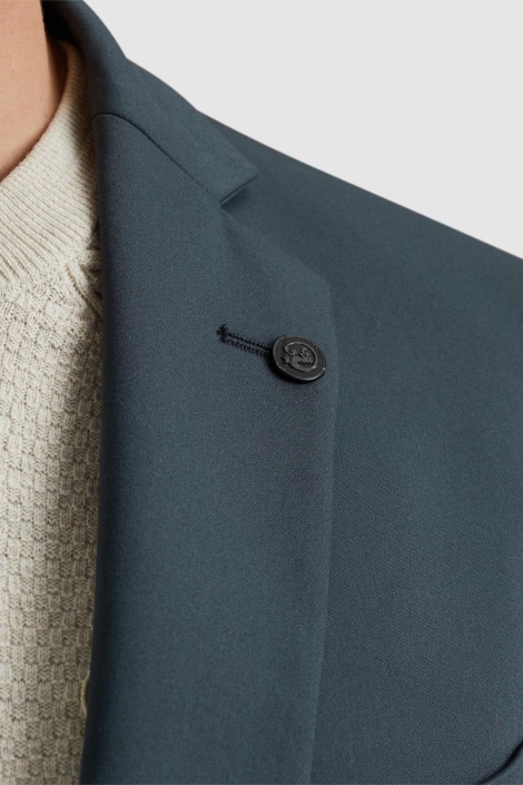 Cast Iron blauwe heren colbert | Close up