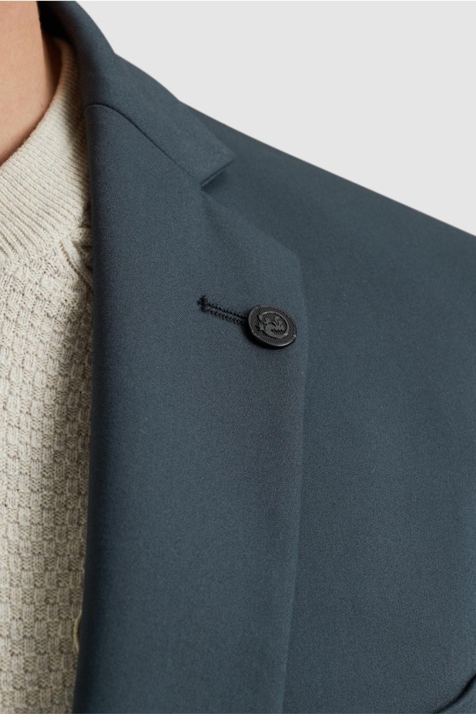 Cast Iron blauwe heren colbert | Close up