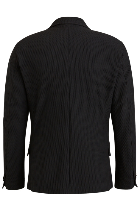 Cast Iron zwarte heren colbert | Achteraanzicht