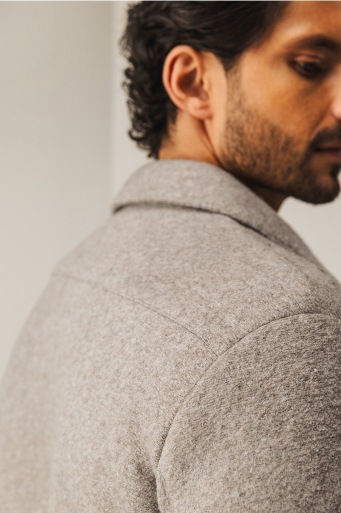 State of Art bruine heren jas | Close up