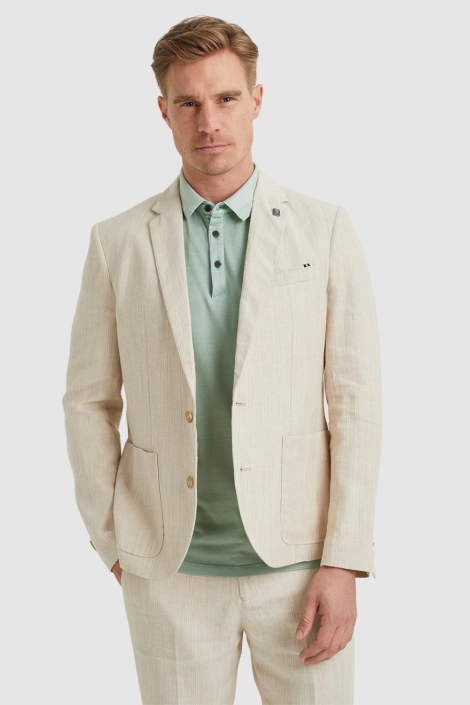 Vanguard beige heren colbert | Model vooraanzicht