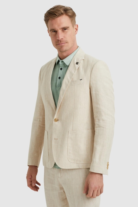 Vanguard beige heren colbert | Model zijaanzicht