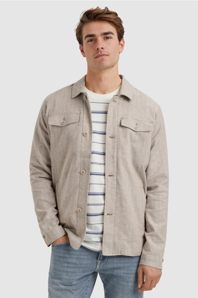 Vanguard beige heren vest | Model vooraanzicht