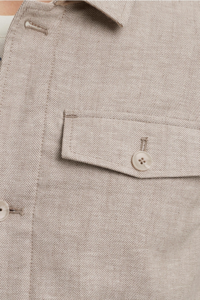 Vanguard beige heren vest | Close up